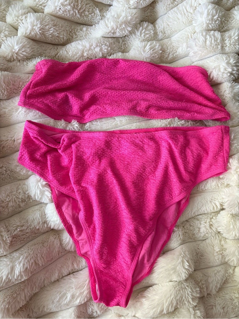 Hot Pink Bandeau Bikini Set - Women Intimates & Sleepwear